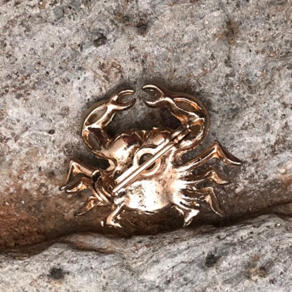 vintage Costume Jewelry - Jelly Belly CRAB Pin - Picture 2 of 2